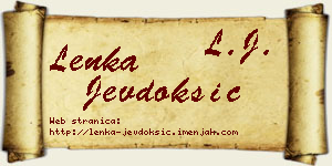 Lenka Jevdoksić vizit kartica